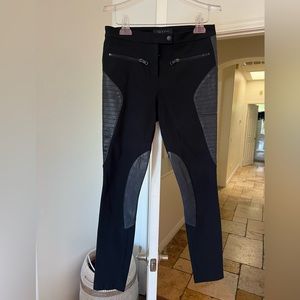 Rag and bone black leather accent pants